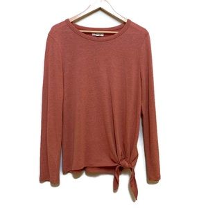 Madewell Soundcheck Side Tie Long Sleeve Top